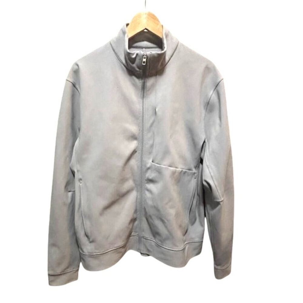 LULULEMON Men's Beige "Raw Linen" Zip Zeroed In Track Jacket Size Extra Large XL